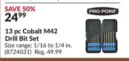 Princess Auto 13 pc Cobalt M42 Drill Bit Set offer