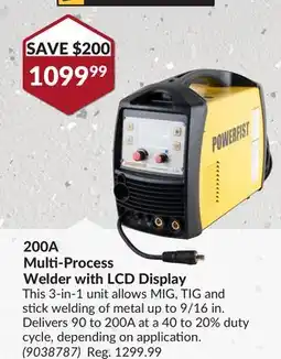 Princess Auto 200A Multi-Process Welder with LCD Display offer