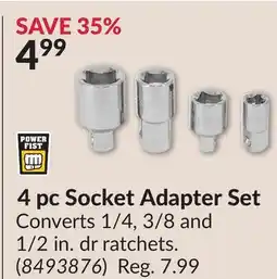 Princess Auto 4pc Socket Adapter Set offer