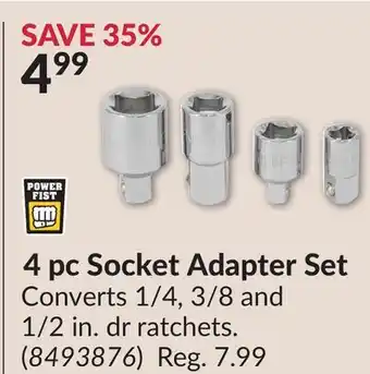 Princess Auto 4pc Socket Adapter Set offer