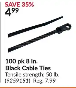 Princess Auto 100pk 8 in. Black Cable Ties offer
