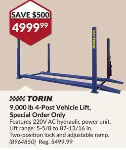 Princess Auto 9,000 lb. 4-Post Vehicle Lift, Special Order Only offer