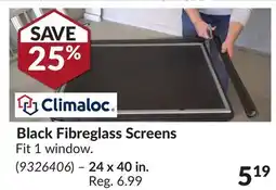 Princess Auto 24 x 40 in. Black Fibreglass Screens offer