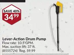 Princess Auto Lever-Action Drum Pump offer