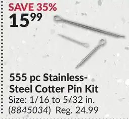 Princess Auto 555 pc Stainless-Steel Cotter Pin Kit offer