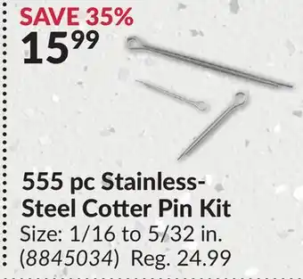 Princess Auto 555 pc Stainless-Steel Cotter Pin Kit offer
