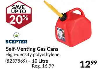 Princess Auto Self-Venting Gas Cans offer