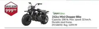 Princess Auto 212cc Mini Chopper Bike offer