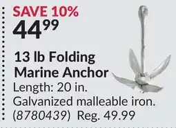 Princess Auto 13 lb Folding Marine Anchor offer