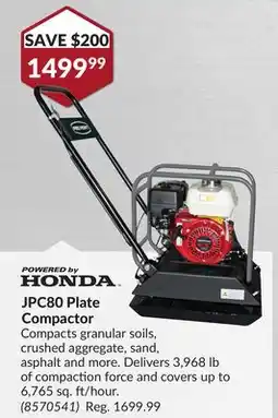 Princess Auto JPC80 Plate Compactor offer