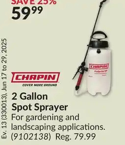 Princess Auto 2 Gallon Spot Sprayer offer