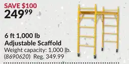 Princess Auto 6 ft 1,000 lb Adjustable Scaffold offer