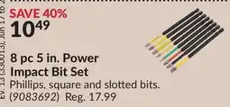 Princess Auto 8pc 5 in.Power Impact Bit Set offer