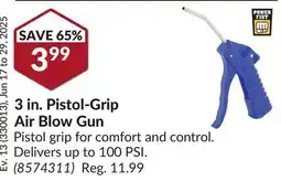 Princess Auto 3 in. Pistol-Grip Air Blow Gun offer