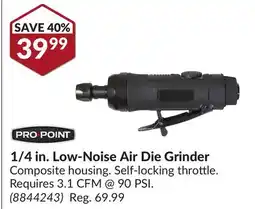 Princess Auto 1/4 in. Low-Noise Air Die Grinder offer