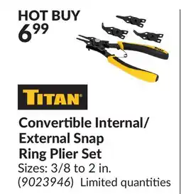 Princess Auto Convertible Internal/External Snap Ring Plier Set offer