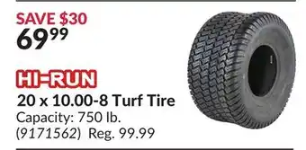 Princess Auto 20 x 10.00-8 Turf Tire offer
