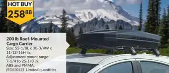 Princess Auto 200 lb. Roof-Mounted Cargo Carrier offer