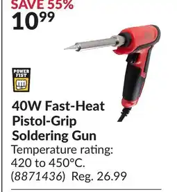 Princess Auto 40W Fast-Heat Pistol-Grip Soldering Gun offer