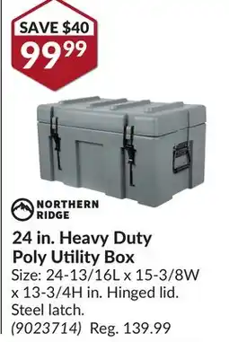 Princess Auto 24 in. Heavy Duty Poly Utility Box offer