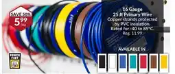 Princess Auto 16 Gauge 25ft Primary Wire offer