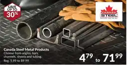 Princess Auto Canada Steel Metal Products offer