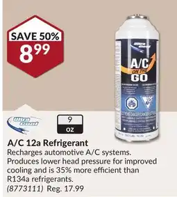 Princess Auto A/C 12a Refrigerant offer