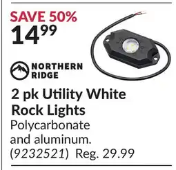 Princess Auto 2pk Utility White Rock Lights offer