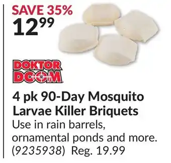 Princess Auto 4pk 90-Day Mosquito Larvae Killer Briquets offer