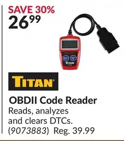 Princess Auto OBDII Code Reader offer