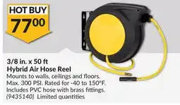 Princess Auto 3/8 in. x 50 Hybrid Air Hose Reel offer