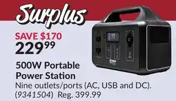Princess Auto 500W Portable Power Station offer