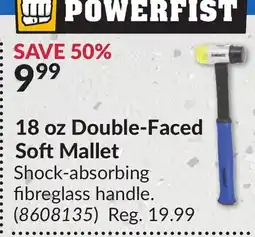 Princess Auto Power Fist 18 oz Double-Faced Soft Mallet offer