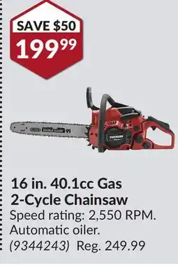 Princess Auto 16 in.40.1cc Gas 2-Cycle Chainsaw offer