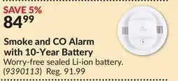 Princess Auto Smoke and CO Alarm with 10-Year Battery offer