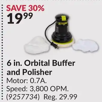 Princess Auto 6 in. Orbital Buffer and Polisher offer