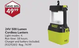 Princess Auto 24V 500 Lumen Cordless Lantern offer