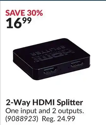 Princess Auto 2-Way HDMI Splitter offer