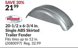 Princess Auto 20-1/2 x 6-3/4 in. Single ABS Skirted Trailer Fender offer