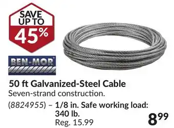 Princess Auto 50 ft Galvanized-Steel Cable offer