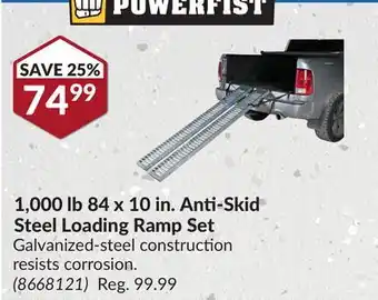 Princess Auto 1,000 lb 84x10in. Anti-Skid Steel Loading Ramp Set offer
