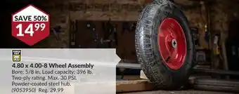 Princess Auto 4.80 x 4.00-8 Wheel Assembly offer