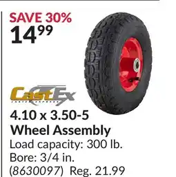 Princess Auto CastEx 4.10 x 3.50-5 Wheel Assembly offer