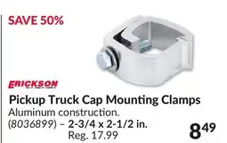 Princess Auto Pickup Truck Cap Mounting Clamps offer