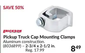 Princess Auto Pickup Truck Cap Mounting Clamps offer