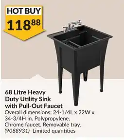 Princess Auto 68 Litre Heavy Duty Utility Sink with Pull-Out Faucet offer