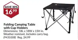 Princess Auto Folding Camping Table with Cup Holders offer