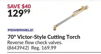 Princess Auto 70° Victor-Style Cutting Torch offer