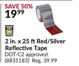 Princess Auto 2in.x25 ft Red/Silver Reflective Tape offer