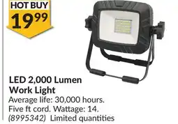 Princess Auto LED2,000Lumen WorkLight offer